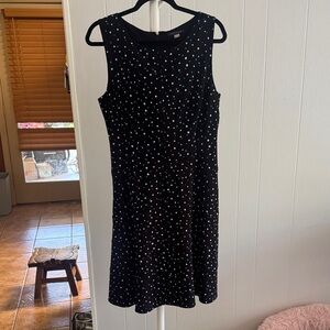 Tommy Hilfiger Black Polka Dot Sleeveless Dress